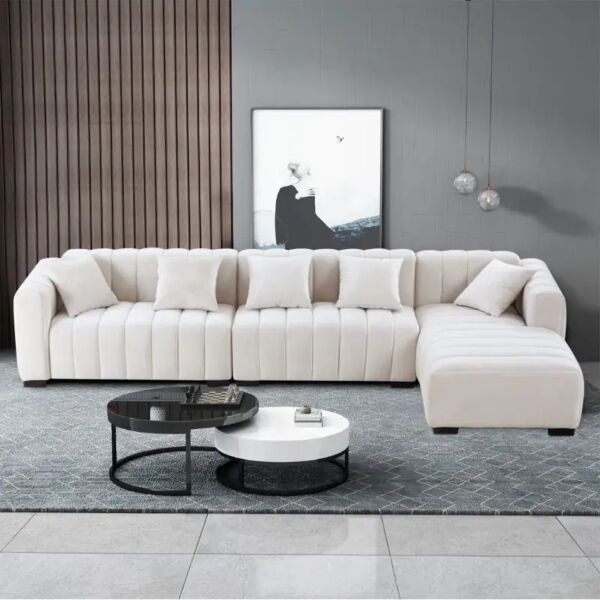 كنب زاوية شكل حرف L لاميك