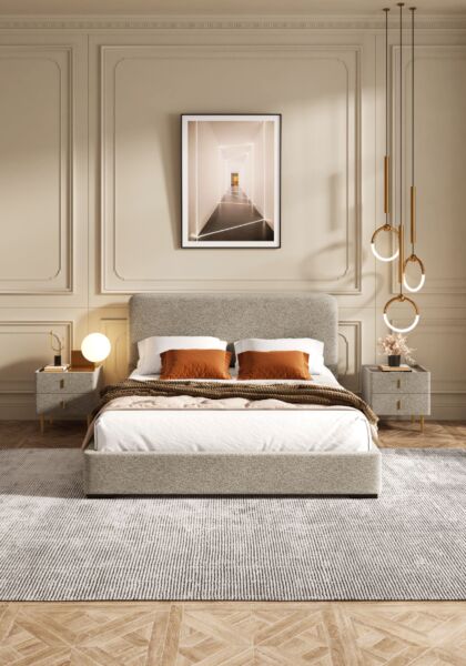 سرير كوين مفرد ونصف كاسترو - موكا بيج