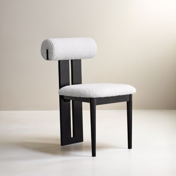 كرسي طعام دالاس - ابيض واسود