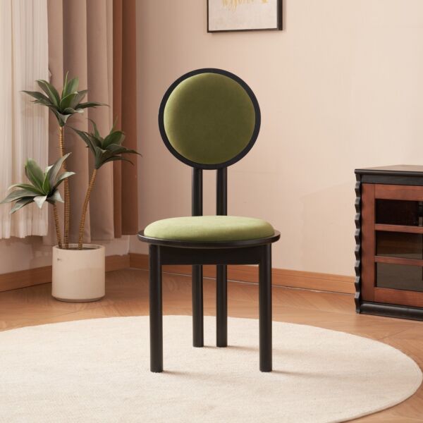 كرسي طعام اشوجند - اخضر فاتح واسود