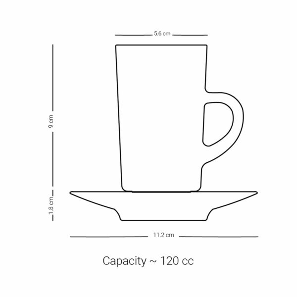 طقم بيالات شاي بيد ل6 أشخاص سرور بلاتين