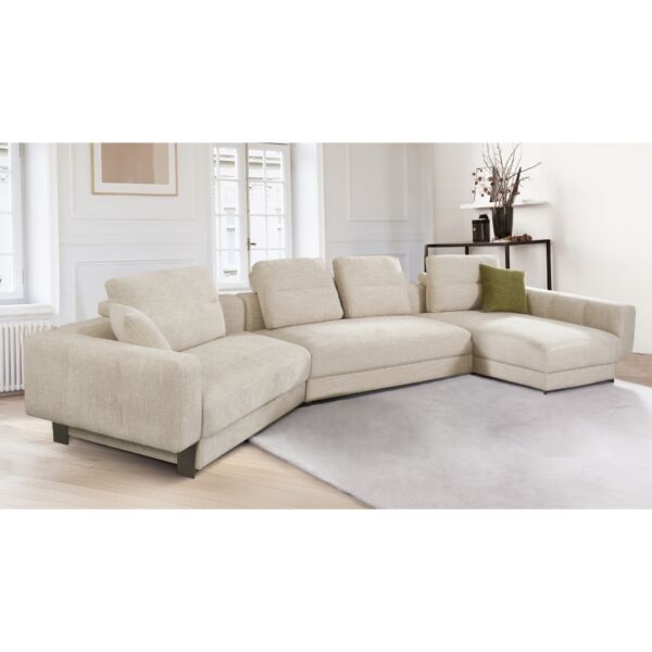 كنب زاوية بلش فورما - كريمي