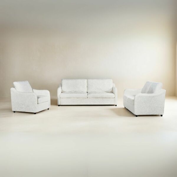 طقم كنب 3 قطع اربيلاي - ابيض