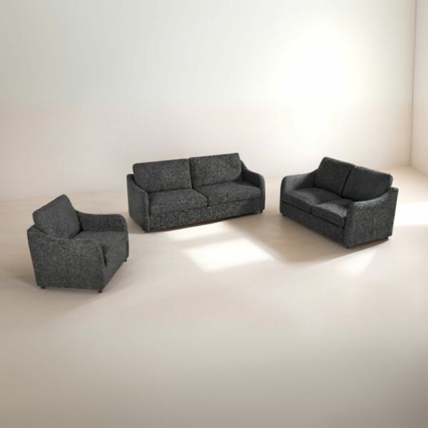 طقم كنب 3 قطع اربيلاي - رمادي غامق