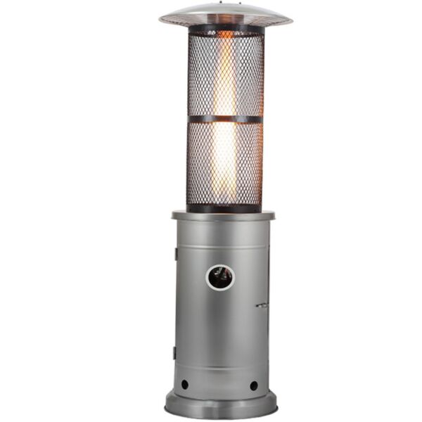 دفاية غاز جي في سي برو ستانلس ستيل - فضي واسود