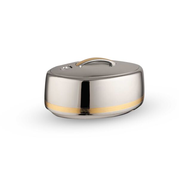 حافظة طعام غولدن فاير كروم لون فضي وذهبي - سعة 3.5لتر