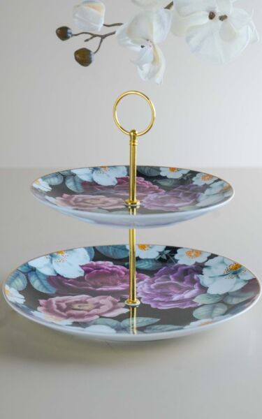 حامل كيك وحلويات طبقتين غراسيا فلاور