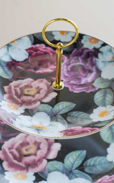 حامل كيك وحلويات طبقتين غراسيا فلاور