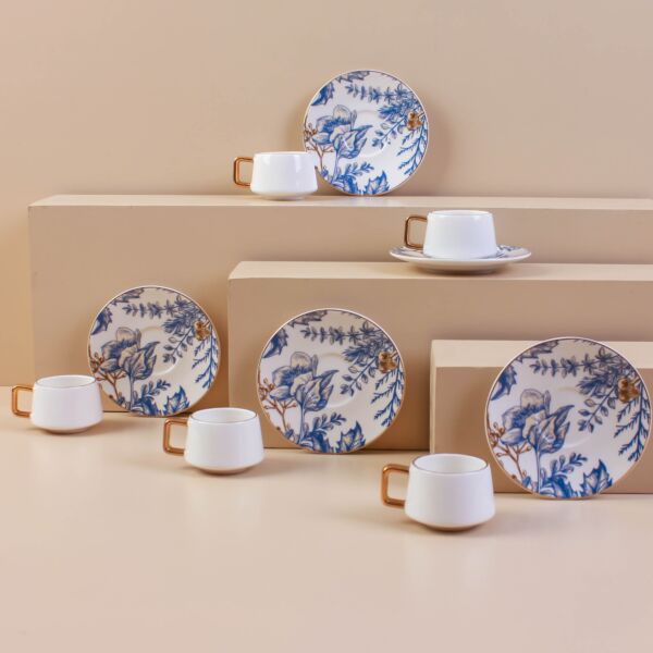 طقم فناجين قهوة تركي بلونايت 12 قطعة