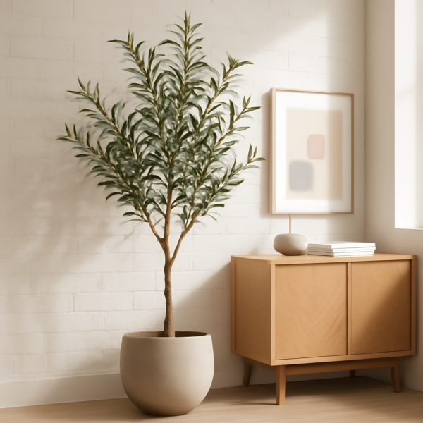 شجرة زيتون صناعية اخضر - 120 سم