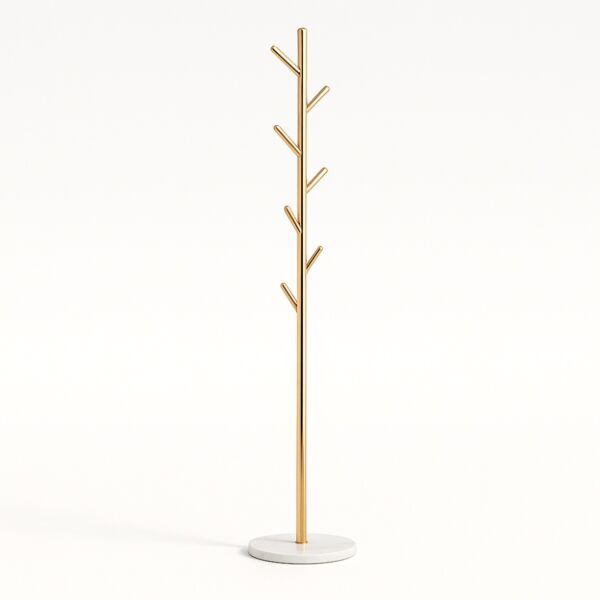 علاقة ملابس 170 سم - ذهبي وابيض