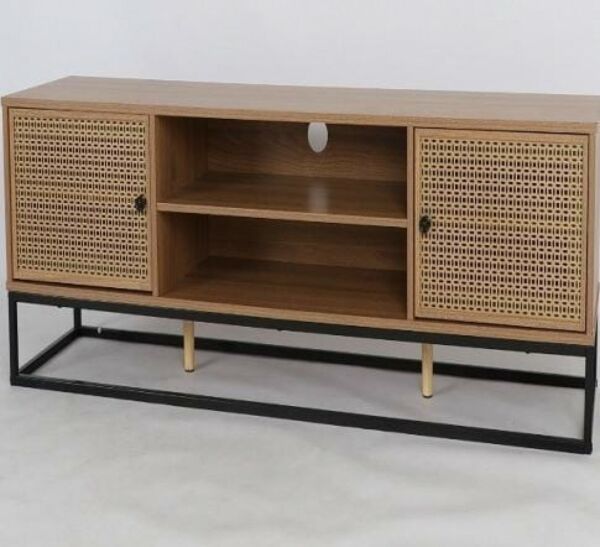 طاولة تلفاز بلازما 180 سم - بيج وأسود