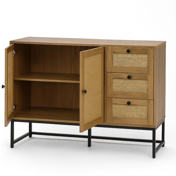 كونسول خشبي لوران - بابين - بني