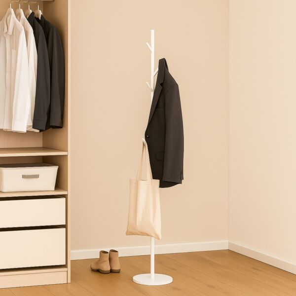 علاقة ملابس أرضية سيلا - أبيض