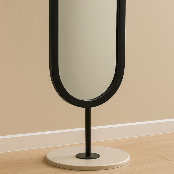 مرآة أرضية صوفيا 169 سم - اسود