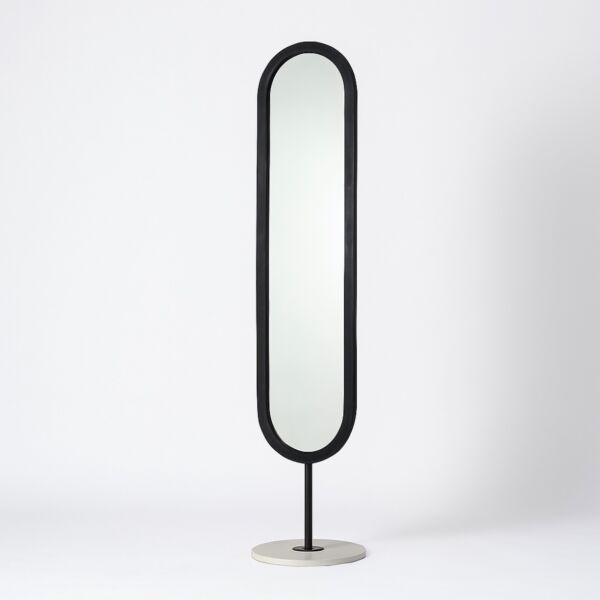 مرآة أرضية صوفيا 169 سم - اسود
