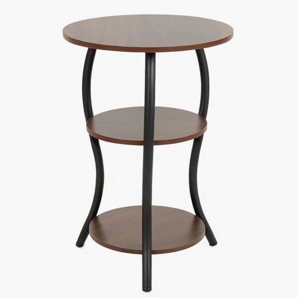 طاولة جانبية بارلا - 3 ادوار - بني غامق