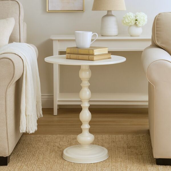 طاولة جانبية فيينا - ابيض