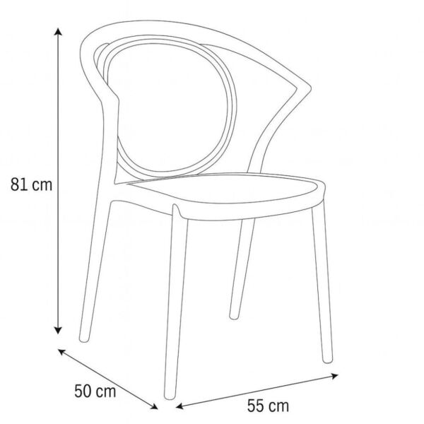 كرسي طعام ريتشا - رمادي