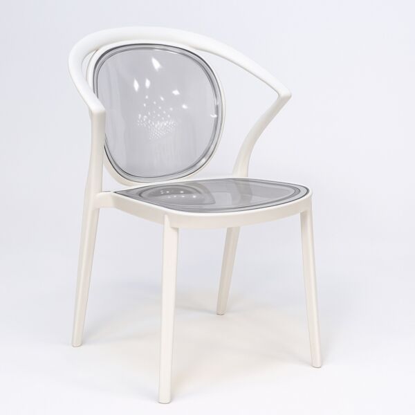 كرسي طعام ريتشا - ابيض