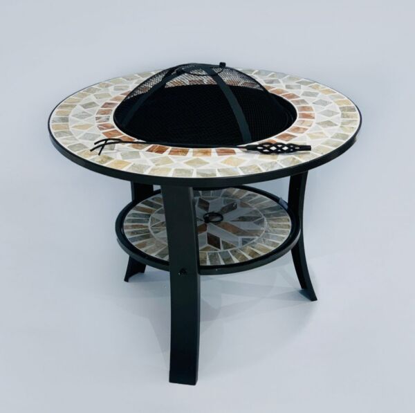 موقد نار حجري دائري - بألوان متعددة