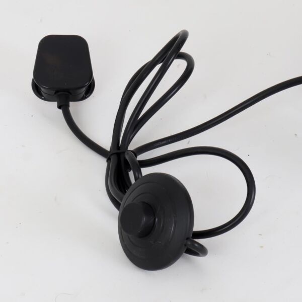 مصباح ارضي من الخيزران - اسود