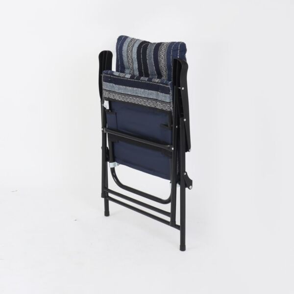 كرسي مفرد مبطن قابل للطي كوستا - ازرق ومتعدد الالوان