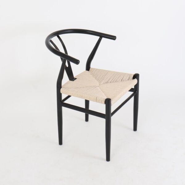 كرسي طعام بريز - اسود وبيج