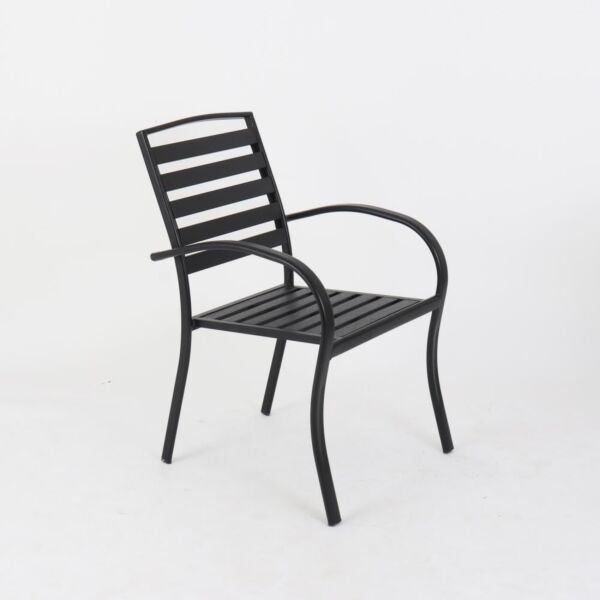 طقم طاولة مع مقعدين خارجي شينزو - اسود