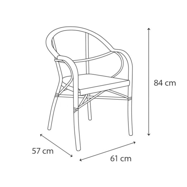 كرسي خارجي بافل - اسود