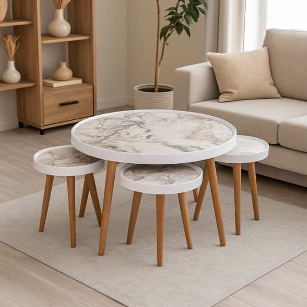 طقم طاولة قهوة راميس 5 قطع