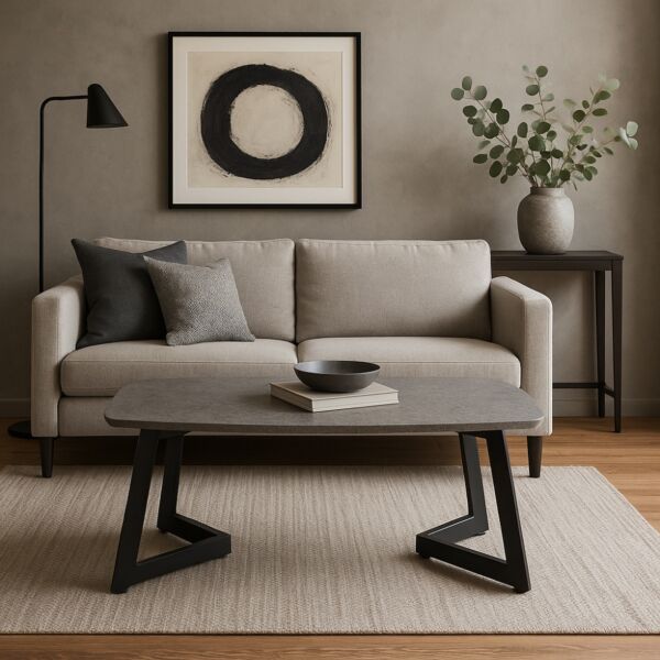 طاولة قهوة سراب - رمادي واسود