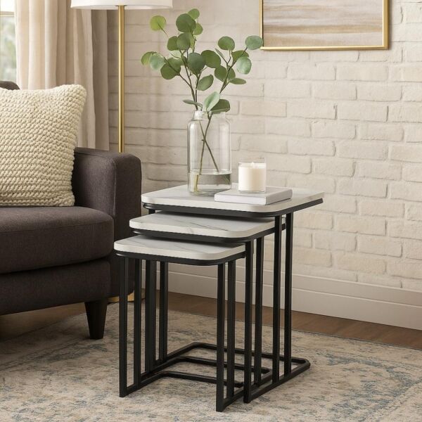 طقم طاولات خدمة 3 قطع مونا