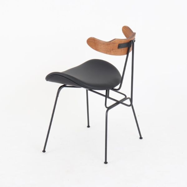 كرسي طعام إسكندنافي - اسود