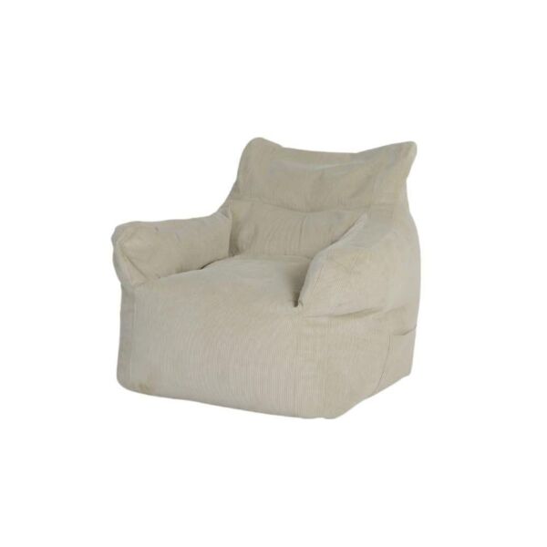 كرسي استرخاء مخملي - بيج