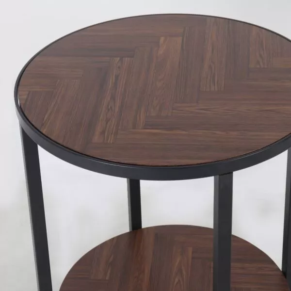 طاولة جانبية ويندي - بني واسود