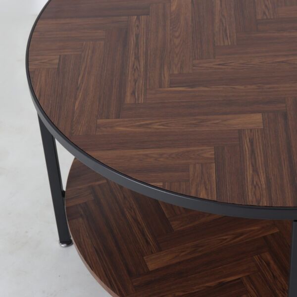 طاولة قهوة دالاس بني غامق واسود