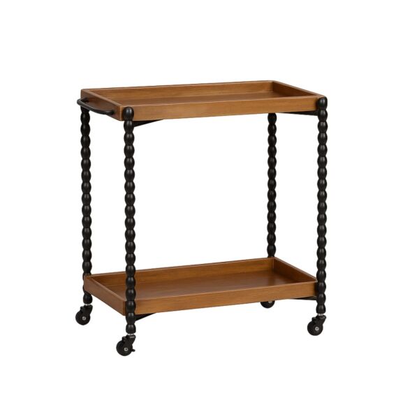 طاولة خدمة برفين بعجلات ايلا - بني واسود