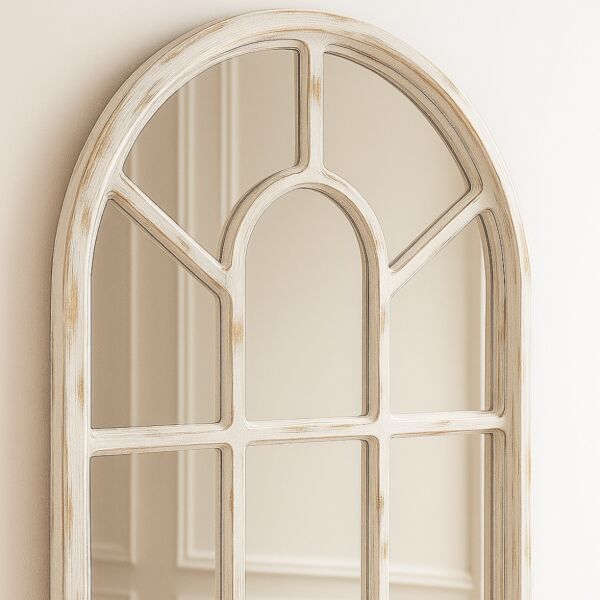 مرآة بإطار أبيض 168 سم