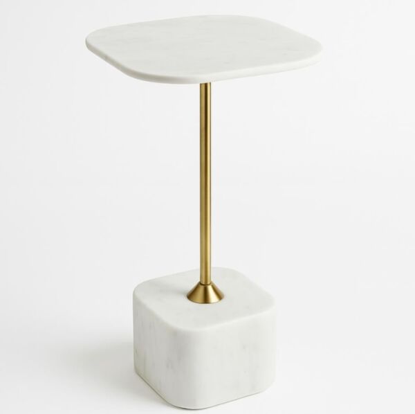 طاولة جانبية رخام طبيعي سيلفا - ذهبي