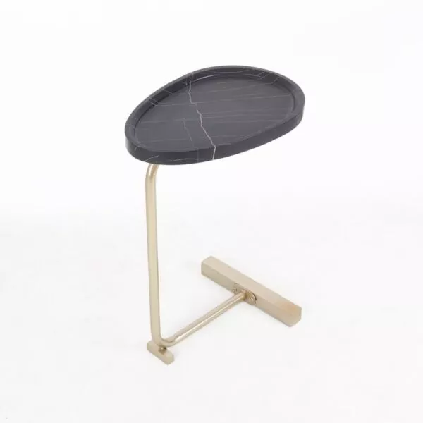 طاولة جانبية فلاب - ذهبي واسود