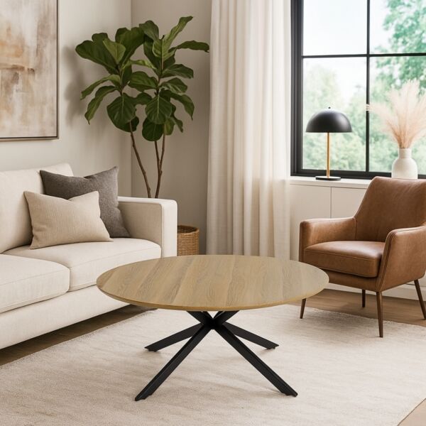 طاولة قهوة افتار - بني واسود