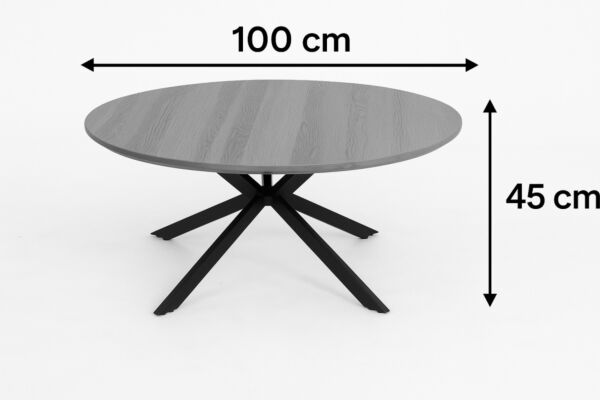 طاولة قهوة افتار - اسود ورمادي