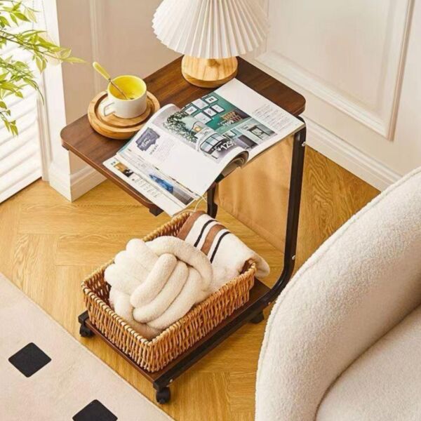 طاولة خدمة بعجلات رولكسي - بني