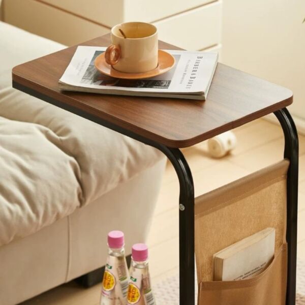 طاولة خدمة بعجلات رولكس - بني