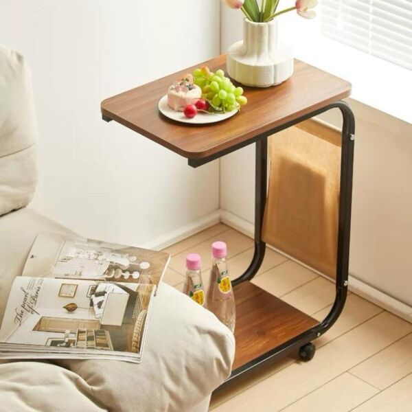 طاولة خدمة بعجلات رولكسي - بني