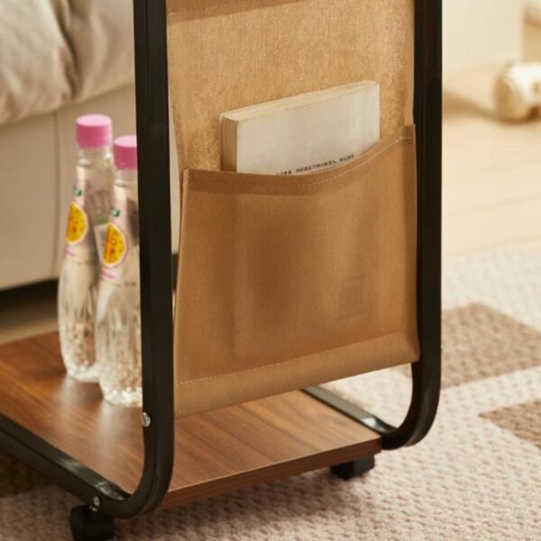 طاولة خدمة بعجلات رولكس - بني