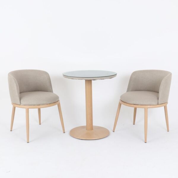 طقم طاولة مع مقعدين خارجي سايا - بيج