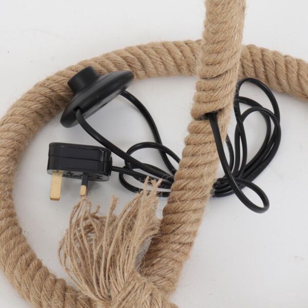 ابجورة ارضية منسوج بالحبل - بيج