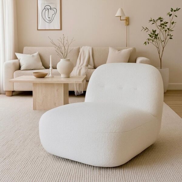 كرسي مفرد شوتا - ابيض